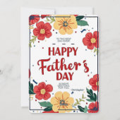 Voor de beste vader ooit bloeiende Vaderdag Kaart (Achterkant)