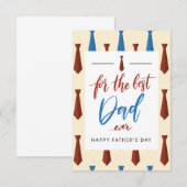 Voor de beste vader ooit - Vaderdag Bedankkaart (Voorkant / Achterkant)