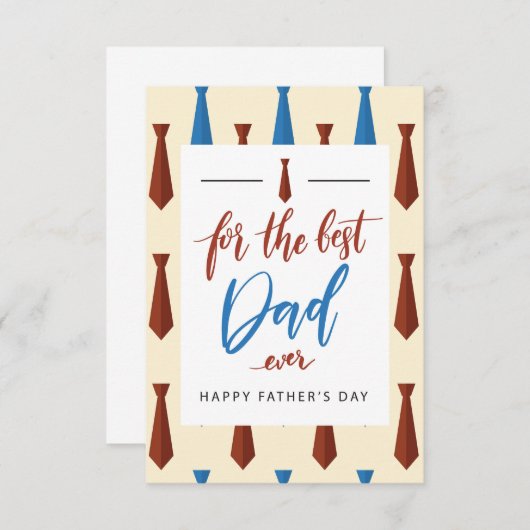 Voor de beste vader ooit - Vaderdag Bedankkaart (Voorkant / Achterkant)