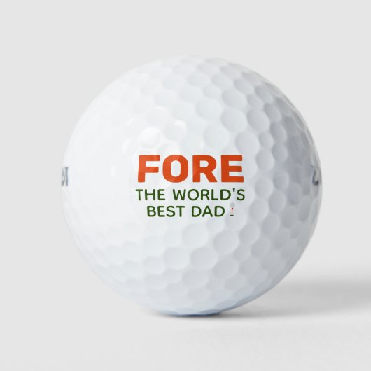 Voor de beste vader ter wereld Vaderdag Golfballen (Voorkant)