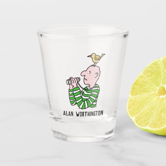 Voor de Birdwatcher of de ornitholoog. Shot Glas (Voorkant)