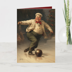 Voor de Bowlers Feestdagen Kaart