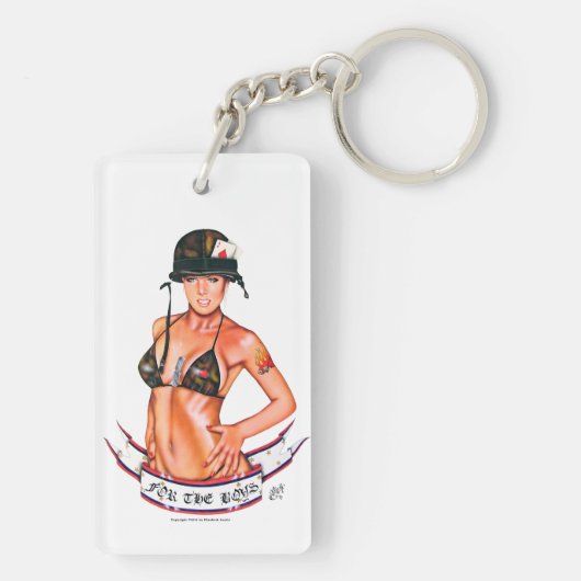 Voor de Boys Pinup Sleutelhanger (achterkant)