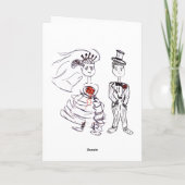 Voor de bruid en de groom kaart (Achterkant)