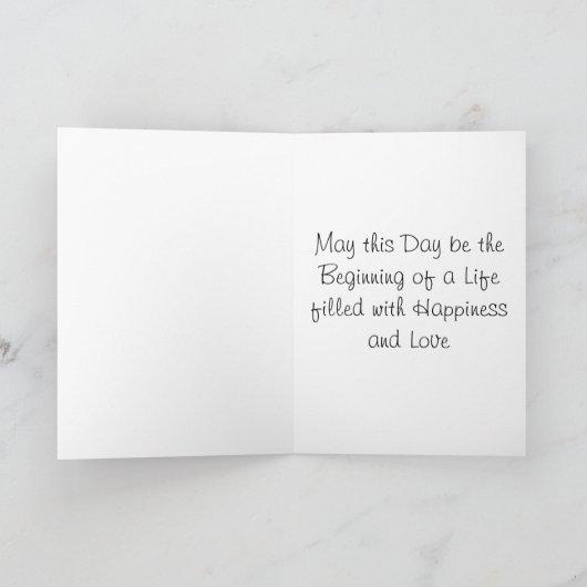 Voor de bruid en de groom kaart (Binnen)