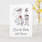 Voor de bruid en de groom kaart (Gele Bloem)