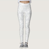 Voor de bruid - White Damask Leggings (Voorkant)