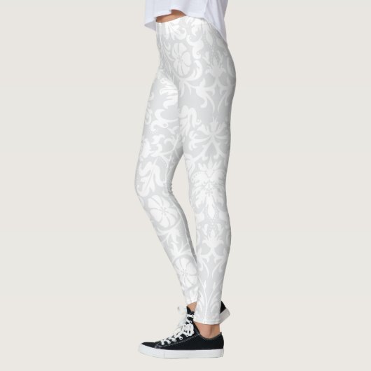 Voor de bruid - White Damask Leggings (Links)