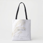 Voor de bruidsmeisjes Ivory Pampas Grass Tote Bag (Voorkant)