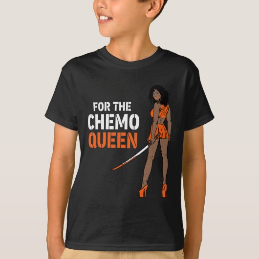 Voor de chemokoningin leukemie bewustzijn melanine t-shirt (Voorkant)