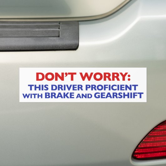 Voor de Confident Toyota Driver Bumpersticker (Op auto)