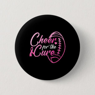 Voor de Cure Football fan borstkanker bewustzijn Ronde Button 5,7 Cm