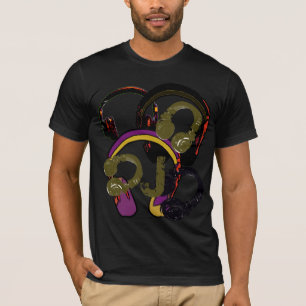 Voor de D.J. . Grafische hoofdtelefoon T-shirt