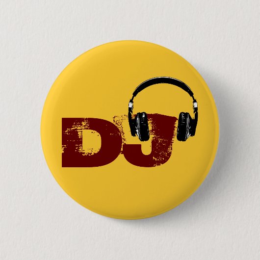 voor de DJ Ronde Button 5,7 Cm (Voorkant)