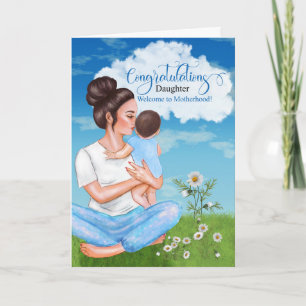 voor de dochter New Baby Gefeliciteerd Baby Boy Kaart