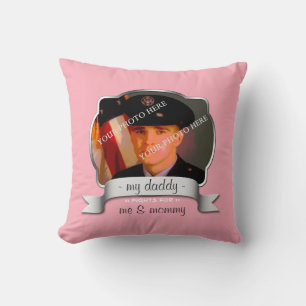 Voor de Dochter van de overzeese soldaat - Roze Pi Kussen