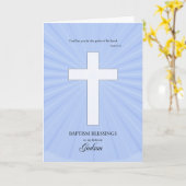 Voor de doop van Godson, gloeiend kruis Kaart (Gele Bloem)