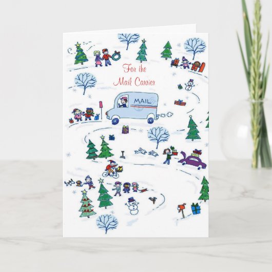 Voor de Drager van de Post Feestdagen Kaart (Voorkant)