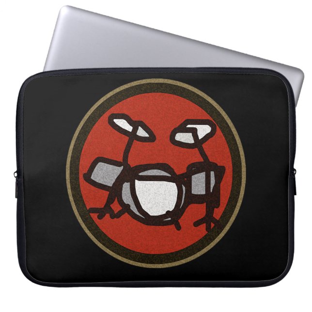 voor de drummer laptop sleeve (Voorkant)