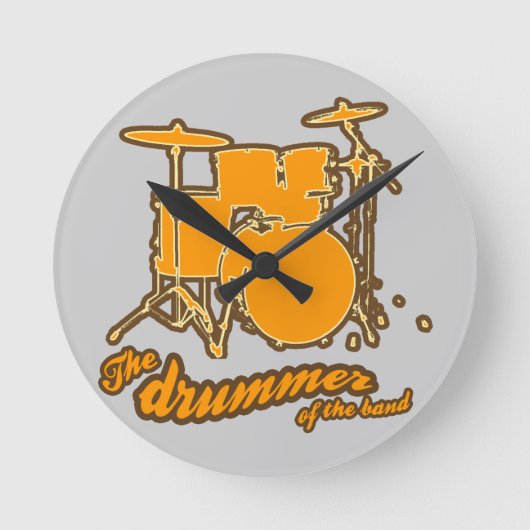 Voor de drummer ronde klok (Voorkant)