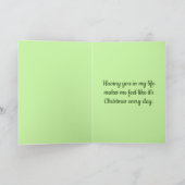 Voor de echtgenoot Buffalo Pset Deer Kerstmis Kaart (Binnen)