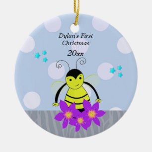 Voor de eerste kerstmis van Bee Baby Keramisch Ornament
