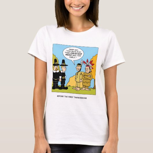 Voor de eerste Thanksgiving T-shirt (Voorkant)