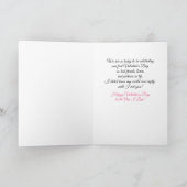 voor de eerste Valentijnsdag van de Partner van he Feestdagen Kaart (Binnen)