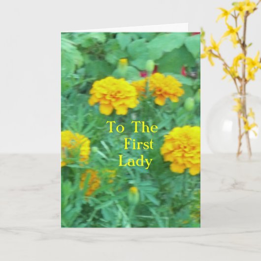 Voor de First Lady Kaart (Gele Bloem)
