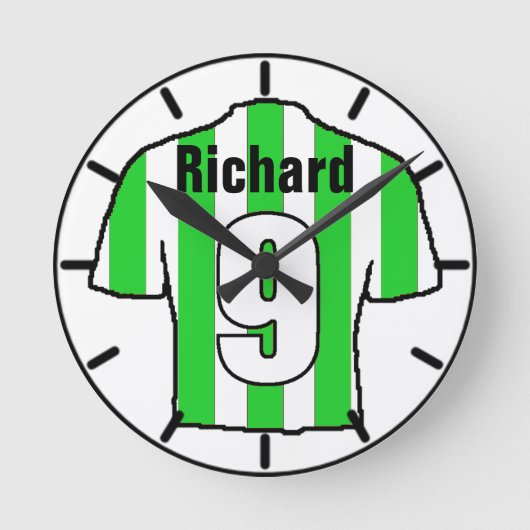 Voor de Football fan. Football Ronde Klok (Voorkant)