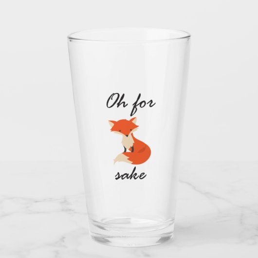 Voor de Fox Sake Glass Cup Glas (Voorkant)