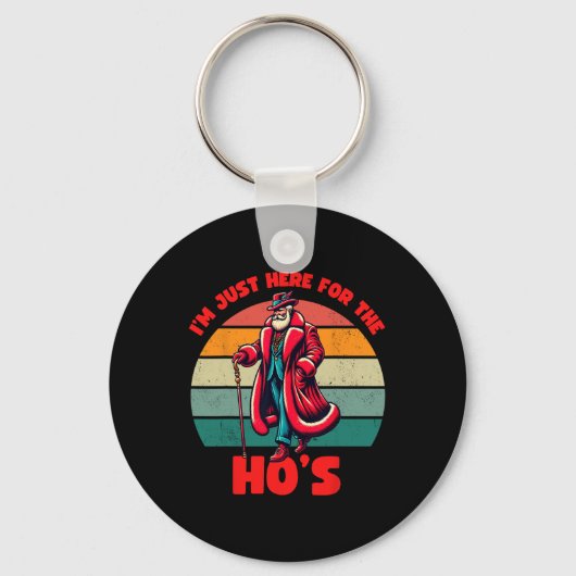 Voor de gastheer Ongepaste Kerstman Ondeugende Lij Sleutelhanger (Voorkant)
