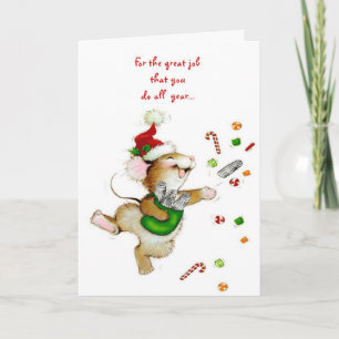 Voor de geweldige taak die u het hele jaar feestdagen kaart