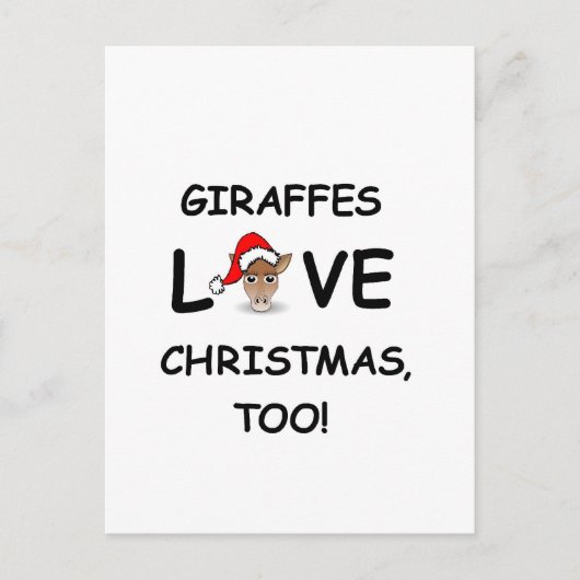 Voor de GIRAFFE verzamelaar voor Kerstmis. Feestdagenkaart (Voorkant)