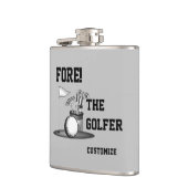 Voor de Golfer Vinyl gewikkelde kolf Heupfles (Links)