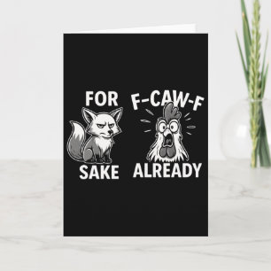 Voor de grap F-caw-f al grappige vos hen citaat Kaart