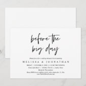 Voor de grote dag, het eten van de repetitie kaart (Voorkant / Achterkant)