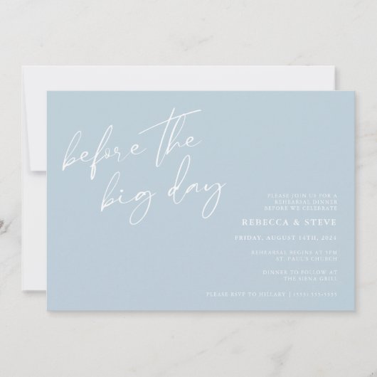 Vóór de Grote Dag van het Huwelijksfeest Kaart (Voorkant)