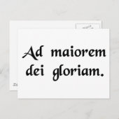 Voor de grote glorie van God Briefkaart (Voorkant / Achterkant)