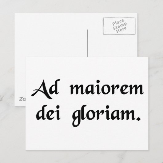 Voor de grote glorie van God Briefkaart (Voorkant / Achterkant)