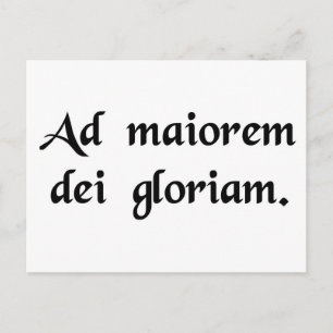 Voor de grote glorie van God Briefkaart