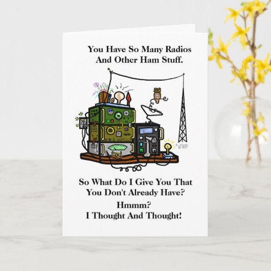 Voor de ham die alles heeft verjaardag Kaart (Gele Bloem)