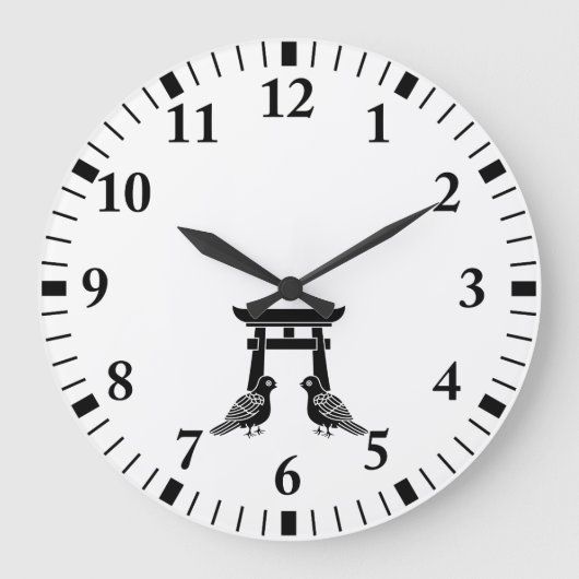 Voor de hand liggende duiven en Torii Grote Klok (Voorkant)