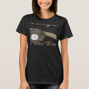 Voor de hekken van de honkbal is thema 2 t-shirt