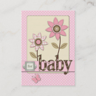 Voor de herinneringskaart voor baby Girl Visitekaartje