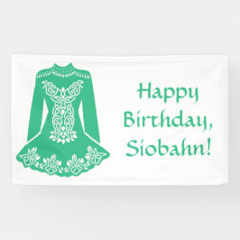 Voor de Ierse danseres Green Dansress Custom Party Spandoek