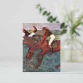 Voor de Jockeis-training starten - Degas Painting Briefkaart (Staand voorkant)