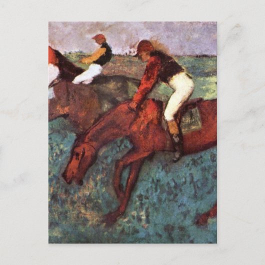 Voor de Jockeis-training starten - Degas Painting Briefkaart (Voorkant)