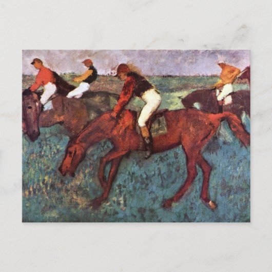 Voor de Jockeis-training starten - Degas Painting Briefkaart (Voorkant)