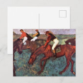 Voor de Jockeis-training starten - Degas Painting Feestdagenkaart (Voorkant / Achterkant)